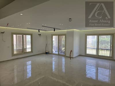 Ground floor apartment for rent in Garden, first occupancy, Stone Residence Compound, Katameya, Cairo. 3 rooms with kitchen.