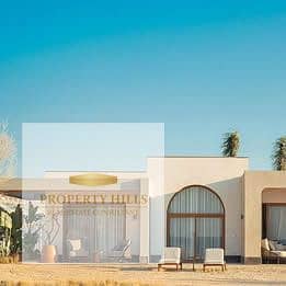 لسرعه البيع ڤيلا للبيع استلام فوري عالمفتاح صف اول علي البحر مباشره ف رأس الحكمة سور ف سور مع سوان ليك حسن علام تشطيب فندقي
