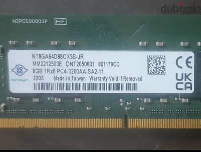 ram 8ddr4 لابتوب تردد 3200