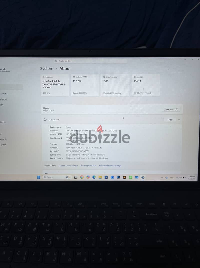 Laptop dell 4