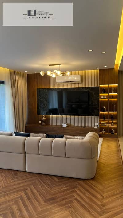 Fully Furnished Apartment with Private Pool for Rent in Lake View, New Cairo | 191 SQM + 190 SQM Garden | 3 Bedrooms (1 Master)