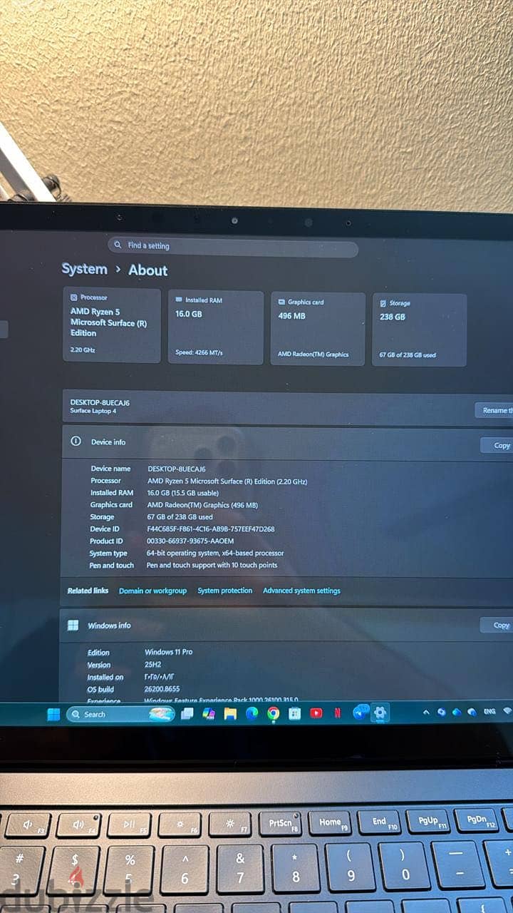 Microsoft surface laptop 3