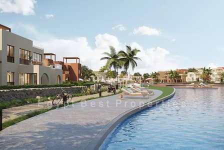 OWN A FULLY FINISHED VILLA WITH KITCHEN CABINS AND DOUBLE VIEW SEA AND LAGOON, FOR SALE IN MAKADI HEIGHTS - RED SEA.