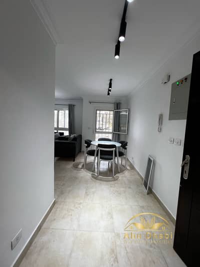 58 sq m studio apartment for sale in Madinaty B12, one minute from services, wholesale market, and medical center. Sale includes furniture and applian