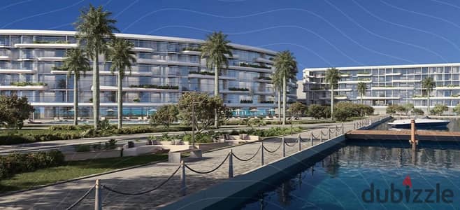 Fully finished ground floor chalet with Garden sea view for sale in Marina 5 El Alamein, North Coast