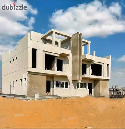 Twin house BUA : 270m Land : 398m ready to move on Waslet Dahshor V levels by Dunes Sheikh Zayed