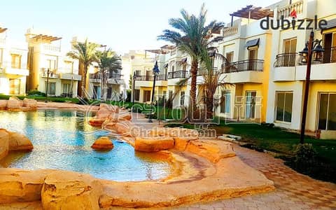 شاليه للبيع مفروش فيو علي البحر وحمام السباحة | بلاجيو العين السخنة