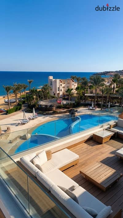 2-Bedroom Chalet with Private Rooftop for Sale in Ain Sokhna | Direct Sea View | Delivery in 6 Months | Fully Operating Resort