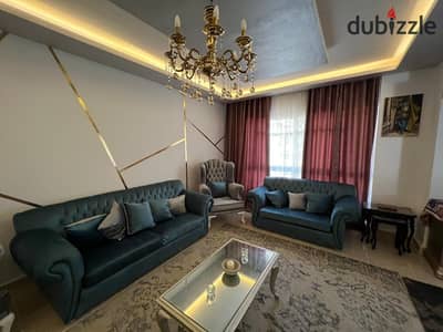 For rent furnished apartment Ground in Madinaty B10 area 115m and garden 45m in a vital location and at a bargain price