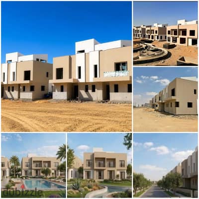 Twin house with private pool for sale—immediate delivery and a 50% discount for cash payment—in Rosail Mostakbal City Compound.