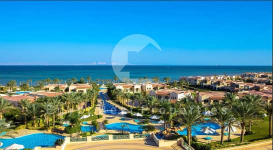 3BR chalet with stunning Sea & Lagoon views in La Vista, Ain Sokhna. Lowest down payment & flexible installments up to 8 years. Own your dream escape!
