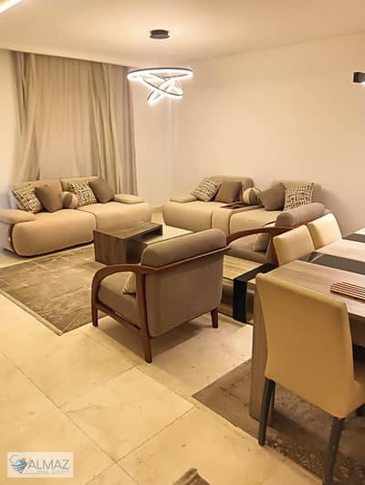 Furnished 168 sqm apartment for rent in Avenue 90 Compound, Fifth Settlement, near 90 Point Mall and Cairo Festival City Mall