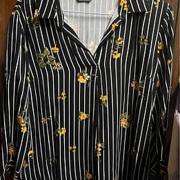 Flower Blouse Black