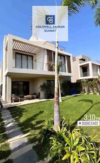 For sale at the lowest price, a fully finished villa with immediate occupancy in Sodic East Heliopolis compound, Shorouk, with installments over the l