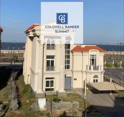 For sale standalone villa 750m first row directly on the sea fully finished ready to move in New Mansoura ( Zahya ) compound