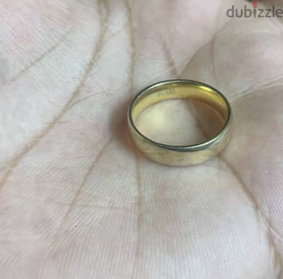 دبلة فضة 925 مطلية ذهب للبيع