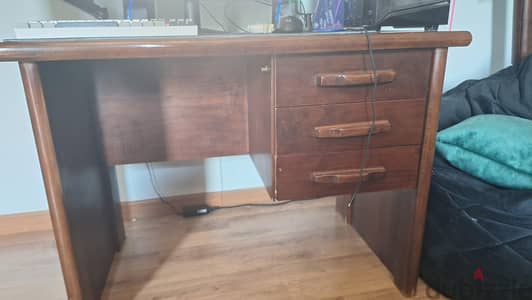 wooden desk table