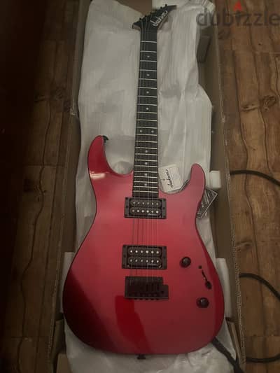 Electric guitar + Amplifier (Jackson JS11 Red + Cort CM15R
