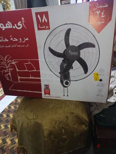مروحة زيرو بالضمان   hiwayحائط١٨بوصة متفتحتش كرتونتة