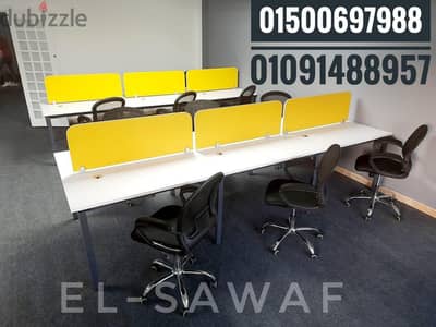 خلية عمل-ورك ستيشن خشب mdfاسباني-مكتب موظفين- work station- partiton