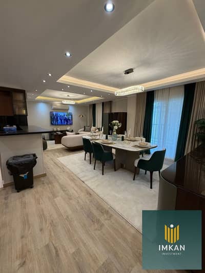 Apartment for sale, ready for immediate occupancy, fully furnished and equipped, in Amorada Compound, Fifth Settlement, on 90th Street near the Americ
