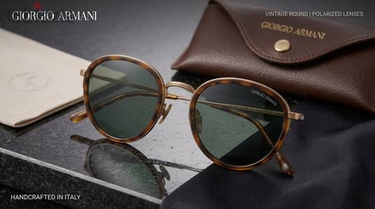 Giorgio Armani Luxury Round Sunglasses – Tortoiseshell & Antique Gold