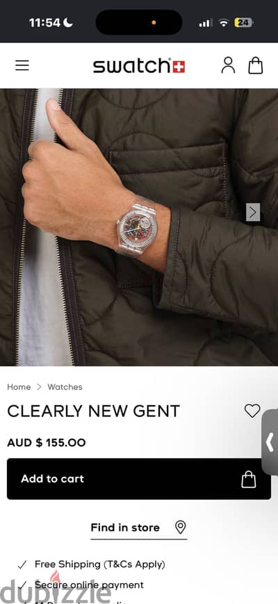 Swatch invisible watch