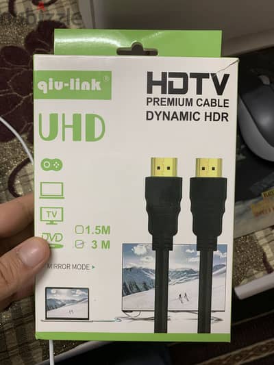 كابل hdmi بطول 3متر (جديد)