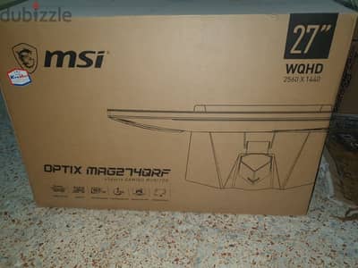 MSI Mag 274qrf 165hz WQHD monitor MSI Mag 274qrf 165hz WQHD monitor