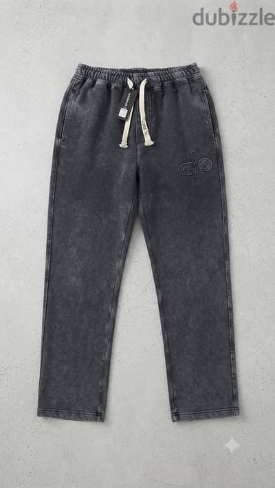 بنطلون Sweatpants Washed XL جديد بالتيكت – خامة بريميوم
