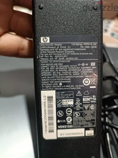 Original HP 90W AC Adapter Charger 19 V 4.74A PPP014L-SA Big Pin