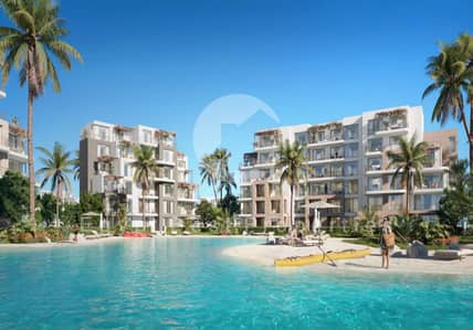 شاليه فاخر للبيع في Sea Shore – رأس الحكمة | مقدم 5% وتقسيط حتى 8 سنوات | الساحل الشمالي | فيو مميز | تشطيب كامل