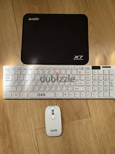 Wireless mouse and keyboard and mousepad