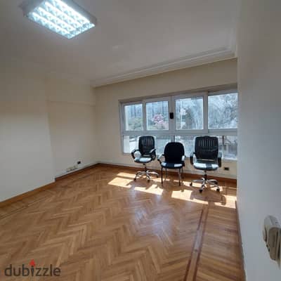 Office for rent in Heliopolis, main street, area 330 meters, very distinguished location close to all services, transportation, banks, and the metro. It consists of several rooms and open areas suitable for all international companies. Modern building with a hotel-style entrance, super lux finish, fully air-conditioned, with 24-hour security.
