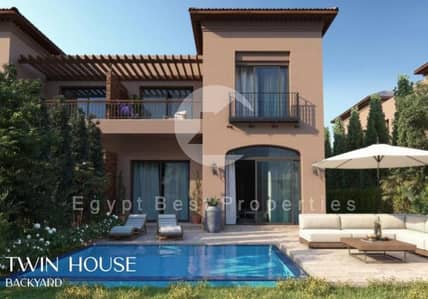 near delivery twin house in village west sheikh Zayed direct on Nozha street 15%down payment