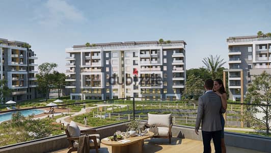 Apartment for sale in the best location in the Fifth Settlement, second line from the northern 90th and the Suez road with a down payment of 10% and installments up to 12 years