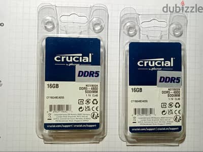 رامات لابتوب Crucial 16GB DDR5-4800
