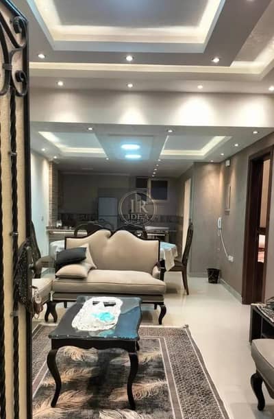 Furnished basement for rent in Al-Yasmeen 1, First Settlement, featuring a private entrance and a garden.