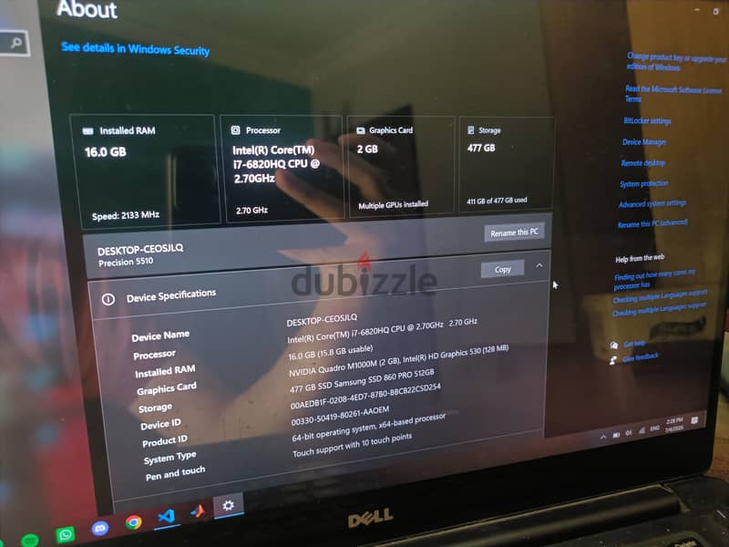 Dell precision 5510 2