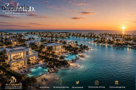 فيلا Twin house للبيع بالتقسيط في SouthMED Egypt بإطلالة مباشرة على اللاجون والبحيرات.