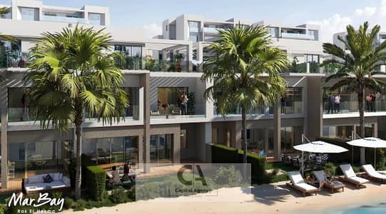 Fully finished chalet for sale in Mar Bay Village in the heart of Ras El Hekma with a premium view including kitchen and ACs with a 25% cash discount