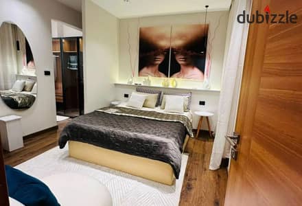 fully furnished apartment with private garden at new cairo 2 bedrooms and 2 bathrooms