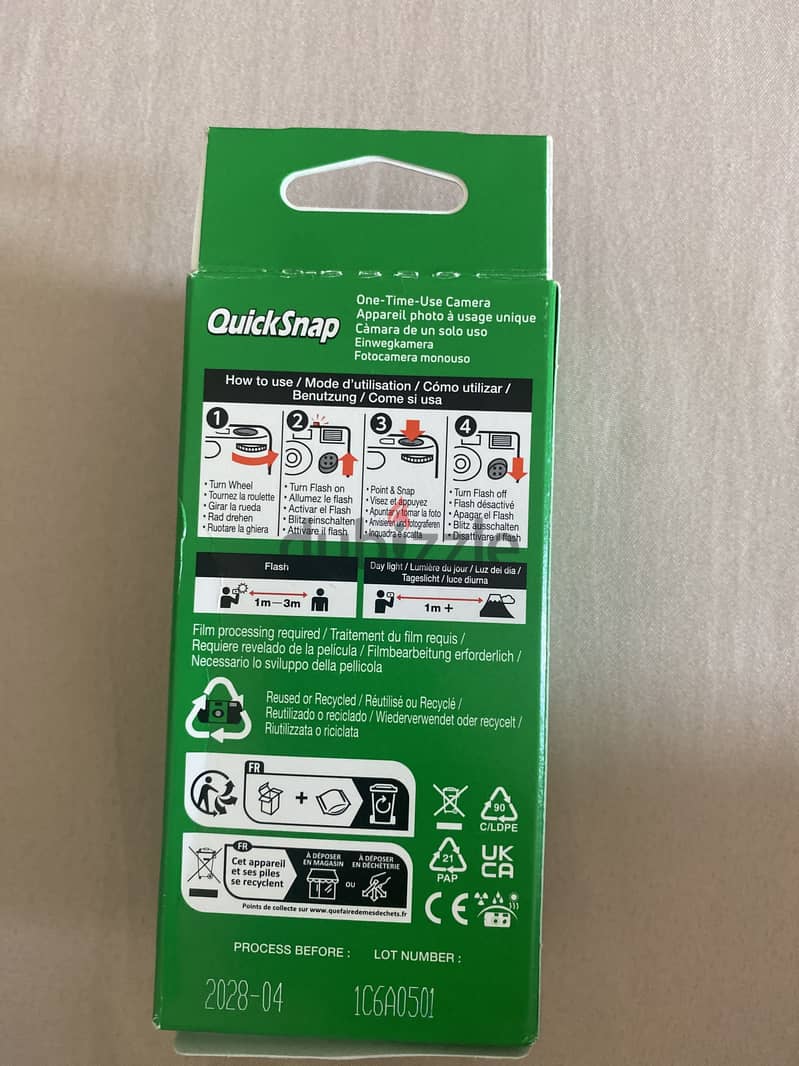 Fuji film quick snap - onetime use camera with preloaded films 1