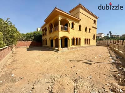 For sale in Al Rehab (The Hills): A standalone villa (Model N) with an unfinished interior. It features a land area of ​​600 sqm and a built-up area o