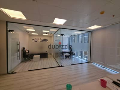 Furnished administrative space for rent 120 m in the strongest administrative building on the Maadi Ring Road for companies