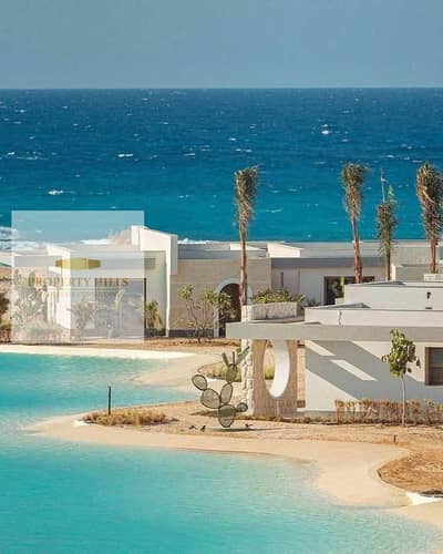 The last chalet in Kali Coast Ras Al-Hikma with a big discount, fully finished with an open view of the lagoon, featuring a very distinctive layout.