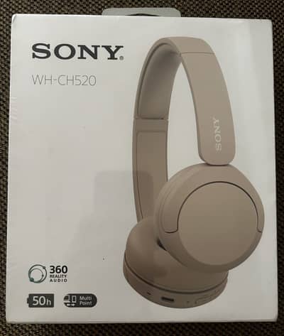 SONY wh-ch520 Wireless Headphones (Beige + Blue)