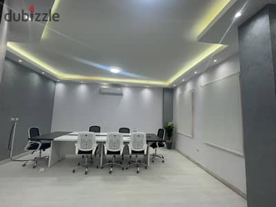 Administrative space for rent 200 m furnished equipped on North 90th Street, Fifth Settlement for companies