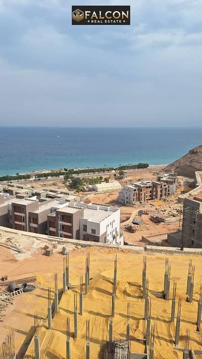 بفـيو البحر مباشرة استلم فوري بخصم 25%  أو بالتقسيط شاليه 95م للبيع فـ العين السخنة El Sokhna بجوار بورتو ولافيستا