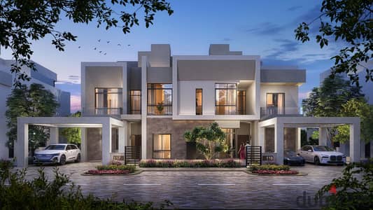 Twin house for sale at Saada, New Cairo, Prime Location, Double height, Elevator and Pool preparation.
